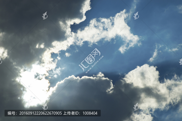 高清藍(lán)天白云霞光背景