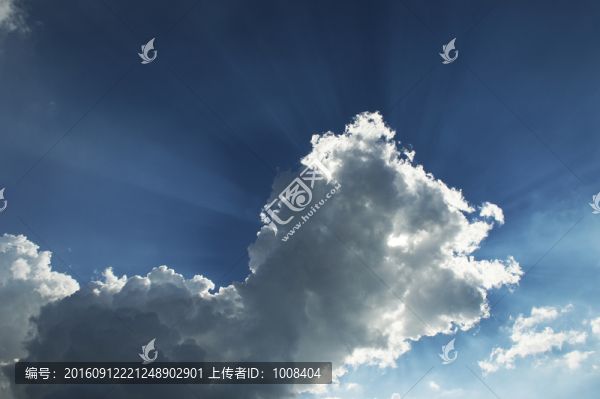高清藍(lán)天白云陽光霞光背景素材