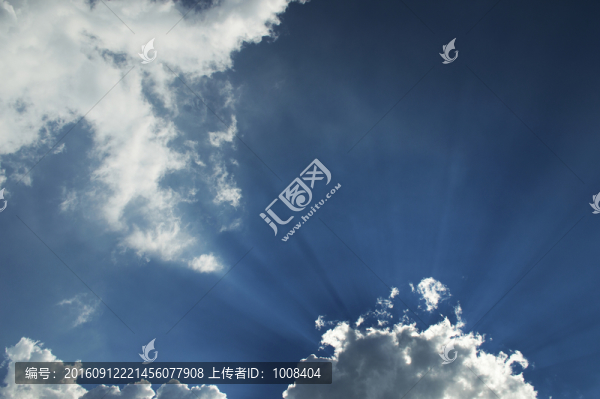 高清藍(lán)天白云陽光霞光背景素材