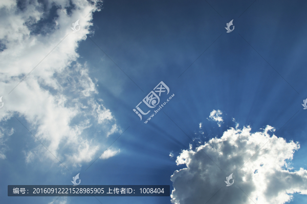 高清藍(lán)天白云霞光背景