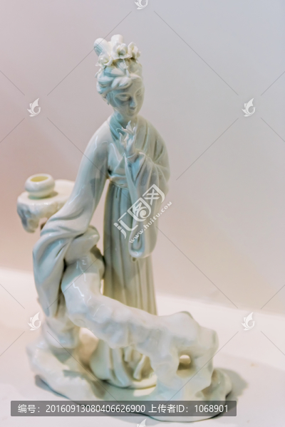 陶瓷人像,卓文君聽琴