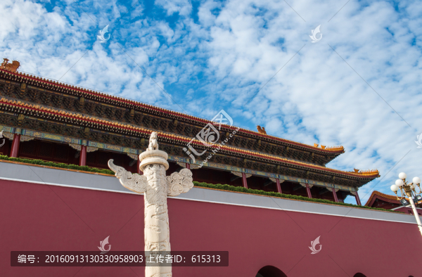 故宮城門,華表,中國(guó)北京古建筑