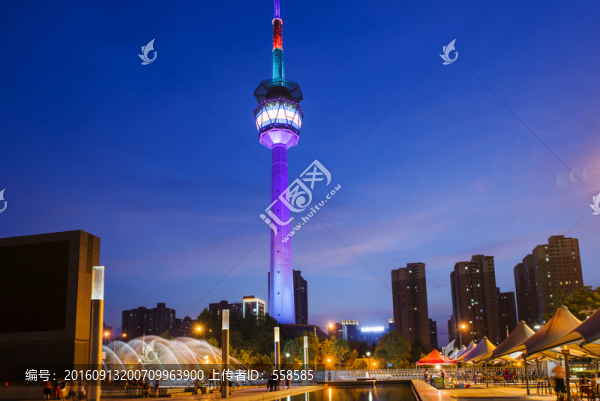 陜西西安電視塔夜景