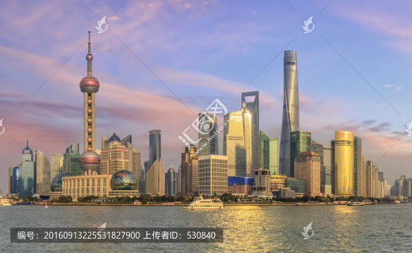 上海外灘風光,全景大畫幅