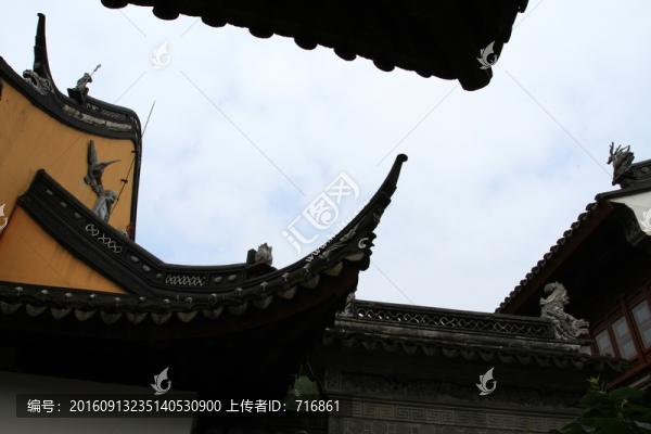 飛檐翹角,蘇州寒山寺