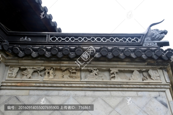 山墻裝飾,,蘇州昆曲博物館