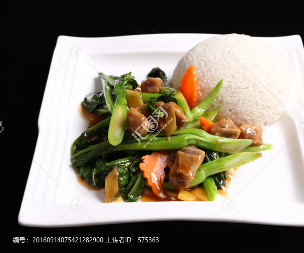菜心排骨飯