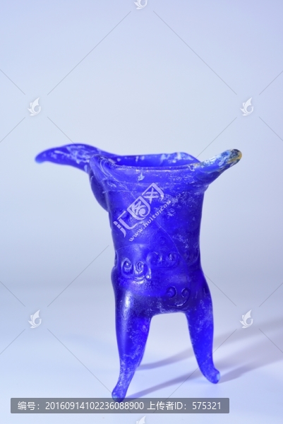 藍(lán)底琉璃杯