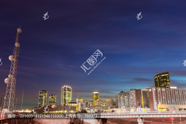 城市夜景之繁華都市建筑