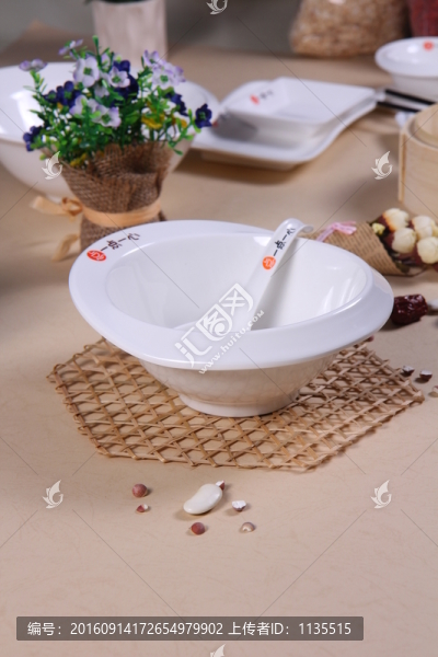 碗,勺,餐具,餐墊