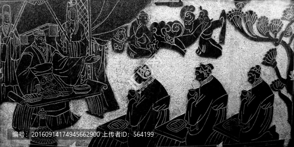 三諸侯文化園漢石畫像雕登壇拜將