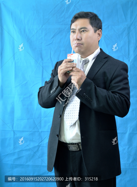 喝,牛奶的,男人