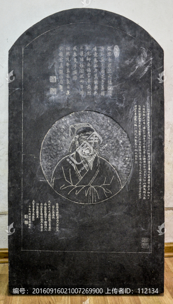 朱熹自畫像石碑