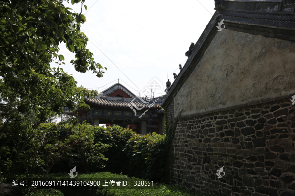古建筑山墻飛檐
