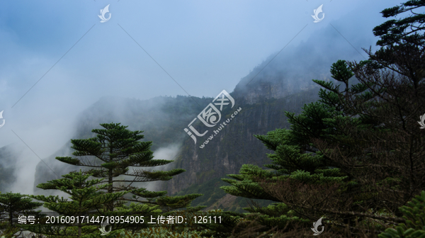 大霧中的轎子山