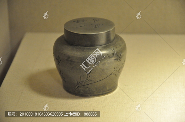 老式竹紋茶葉罐