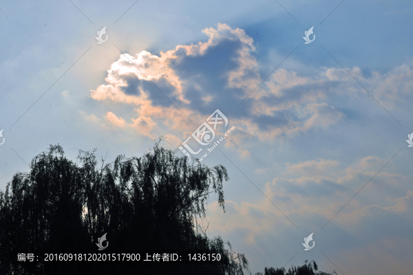 藍(lán)天白云,,天空