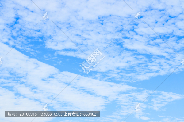 藍天白云,背景素材,純凈積云