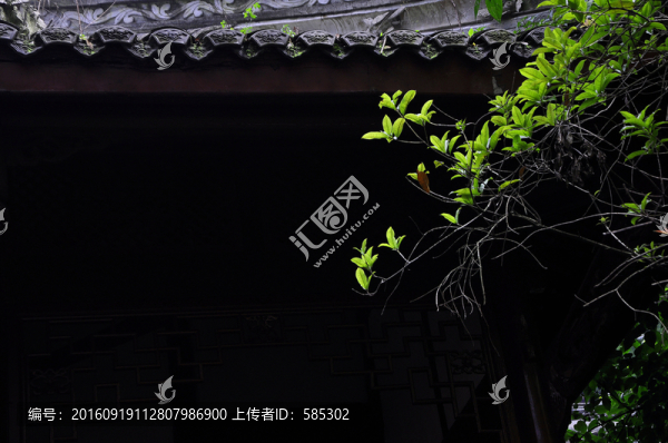 漢瓦綠葉設(shè)計背景
