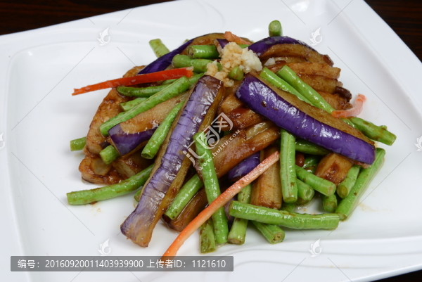 四季豆炒茄子