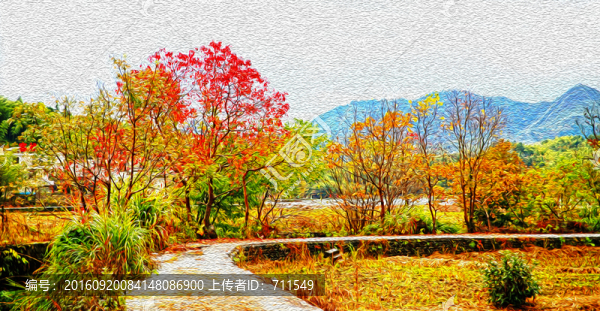 高清田野風(fēng)景油畫