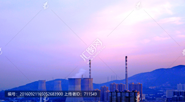晨曦中的發(fā)電廠