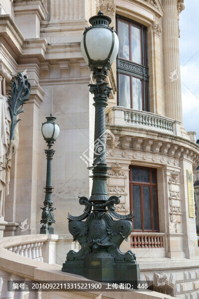歐式建筑,法國巴黎建筑,路燈