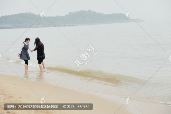 人物,戲水
