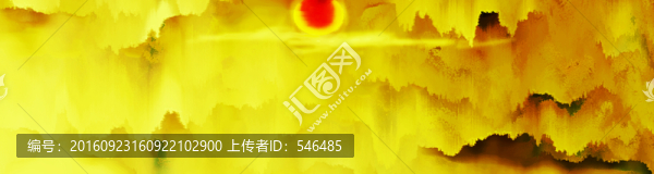 濃墨山水,江山捧日圖,合層