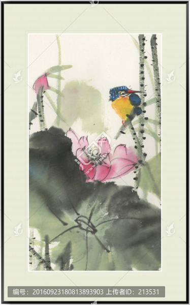 荷花國(guó)畫