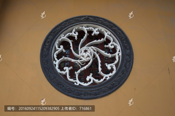 花窗,圓形,蘇州靈巖山寺