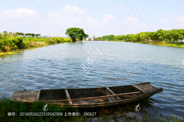 魚塘小舟