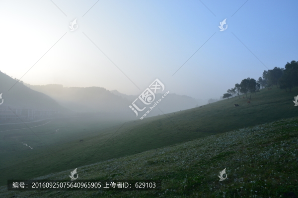 草原日出