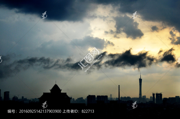 城市晚霞