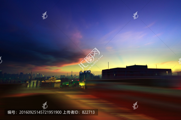 城市晚霞
