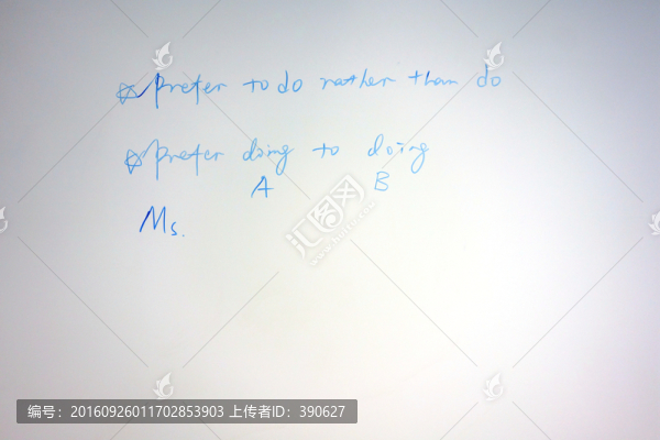 白板上的字