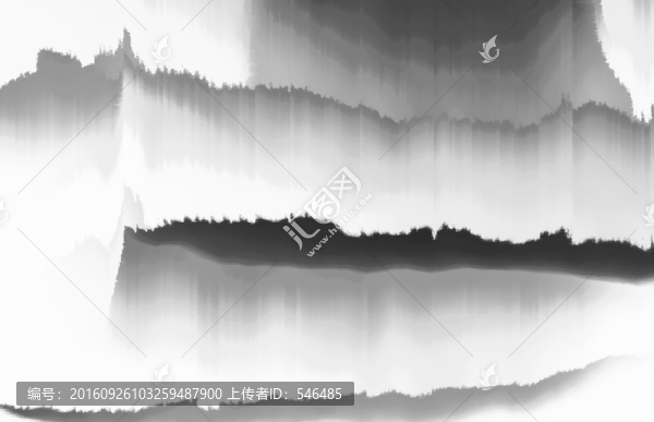 水墨遠山,合層