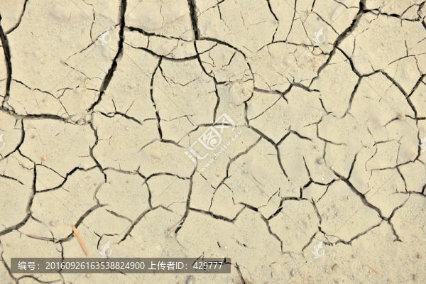 開裂,干裂的土地,缺水
