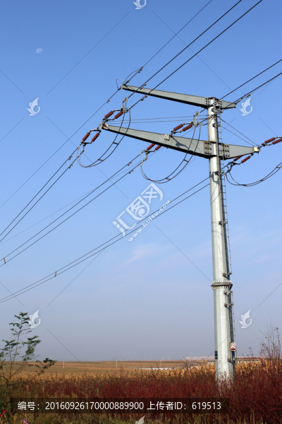 農(nóng)田和供電塔