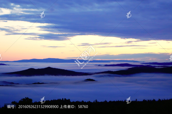 林海朝陽云霧