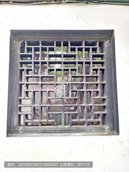 中式門窗,青瓦,圍墻