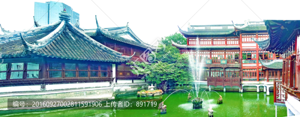 上海豫園,寬幅,大尺