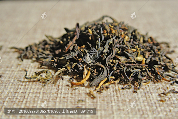 茶葉特寫,紅茶