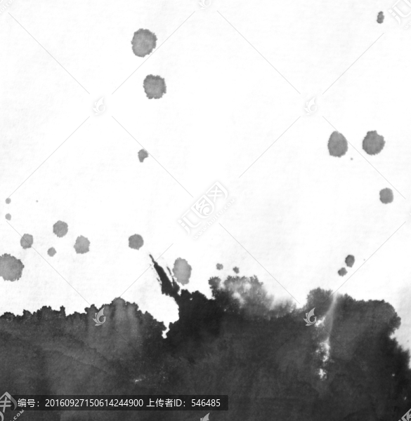 宣紙水墨,墨點(diǎn)