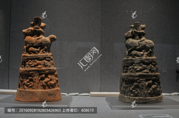 羽人騎神獸陶搖錢樹(shù)座