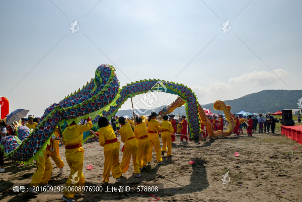民間活動(dòng),舞龍,沙灘