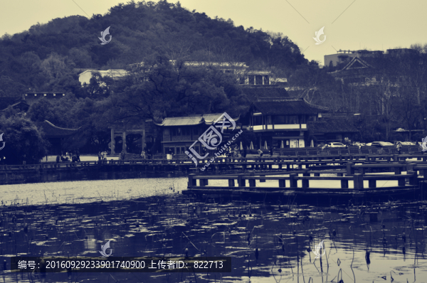 老照片杭州西湖