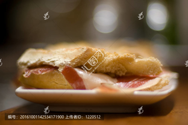 Pintxo或塞拉諾或西班牙伊比利亞TAPA,de,Jamon火腿
