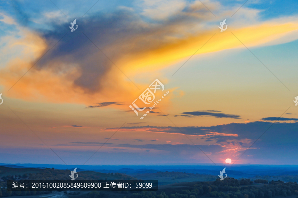 晚霞烏蘭布統(tǒng)