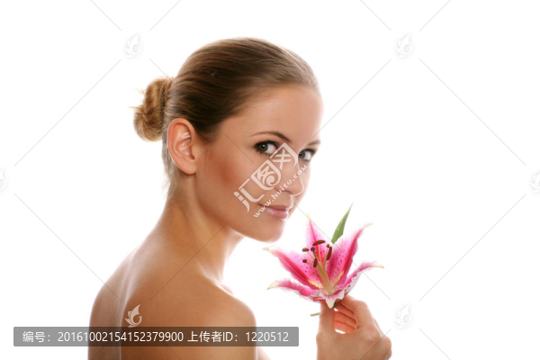 女人與花